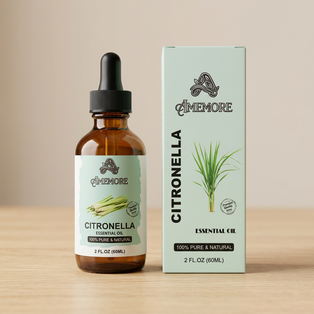 AMEMORE / Essential natural oils as insect repellents on skin and for aromatherapy
